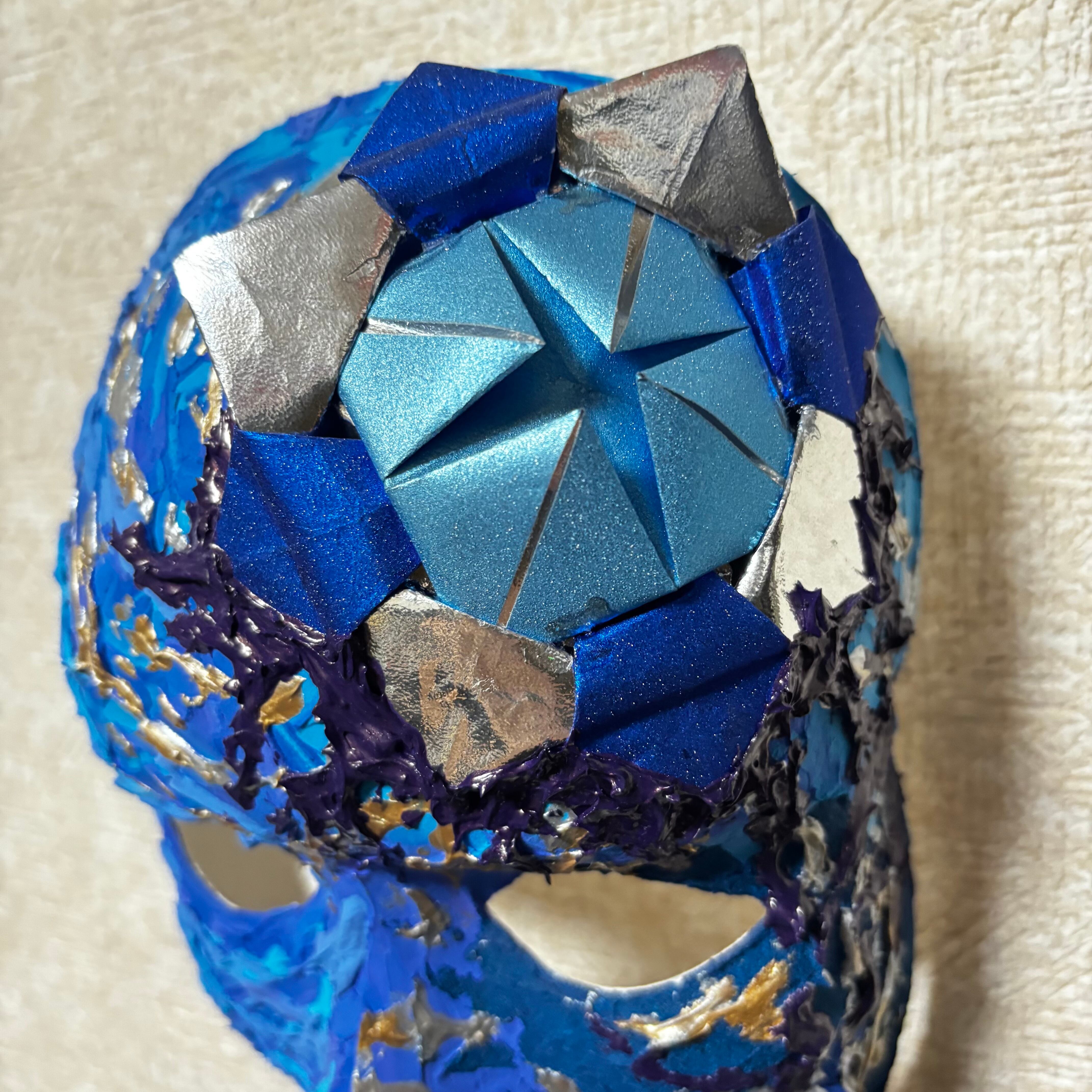 Ocean】テクスチャーアート モダン 現代アート 立体オブジェ 折り紙