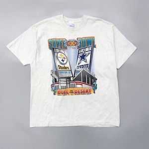 古着 90年代 USA製 プリントTシャツ NFL 霜降りグレー ビンテージ サイズ表記：XL　gd79042