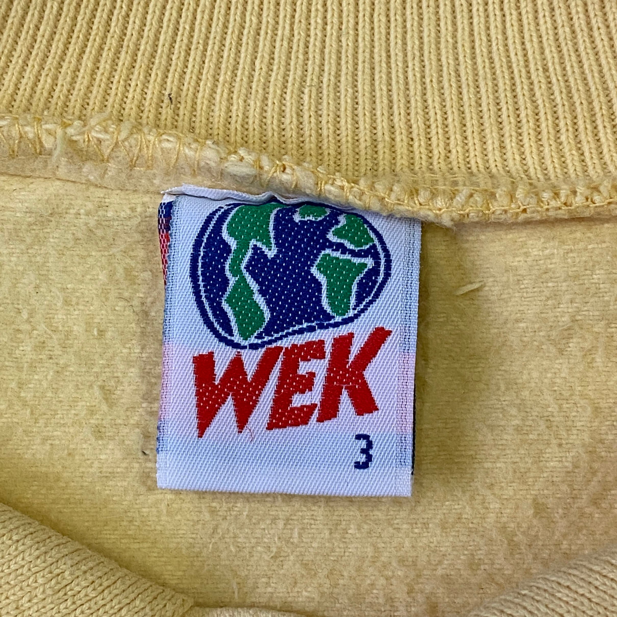 ビッグサイズ 90年代 USA製 WEK ネーム ロゴ刺繍 襟付き コットン