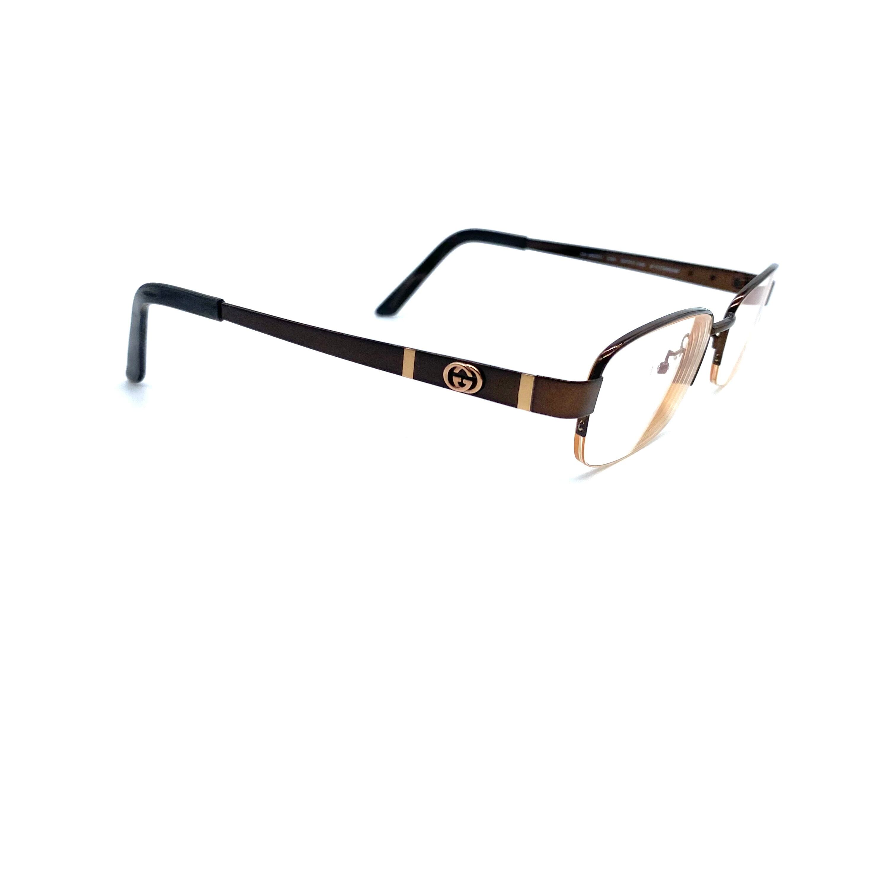 Gucci Prescription Eye-Glasses Brown / グッチ 度付きメガネ 眼鏡 