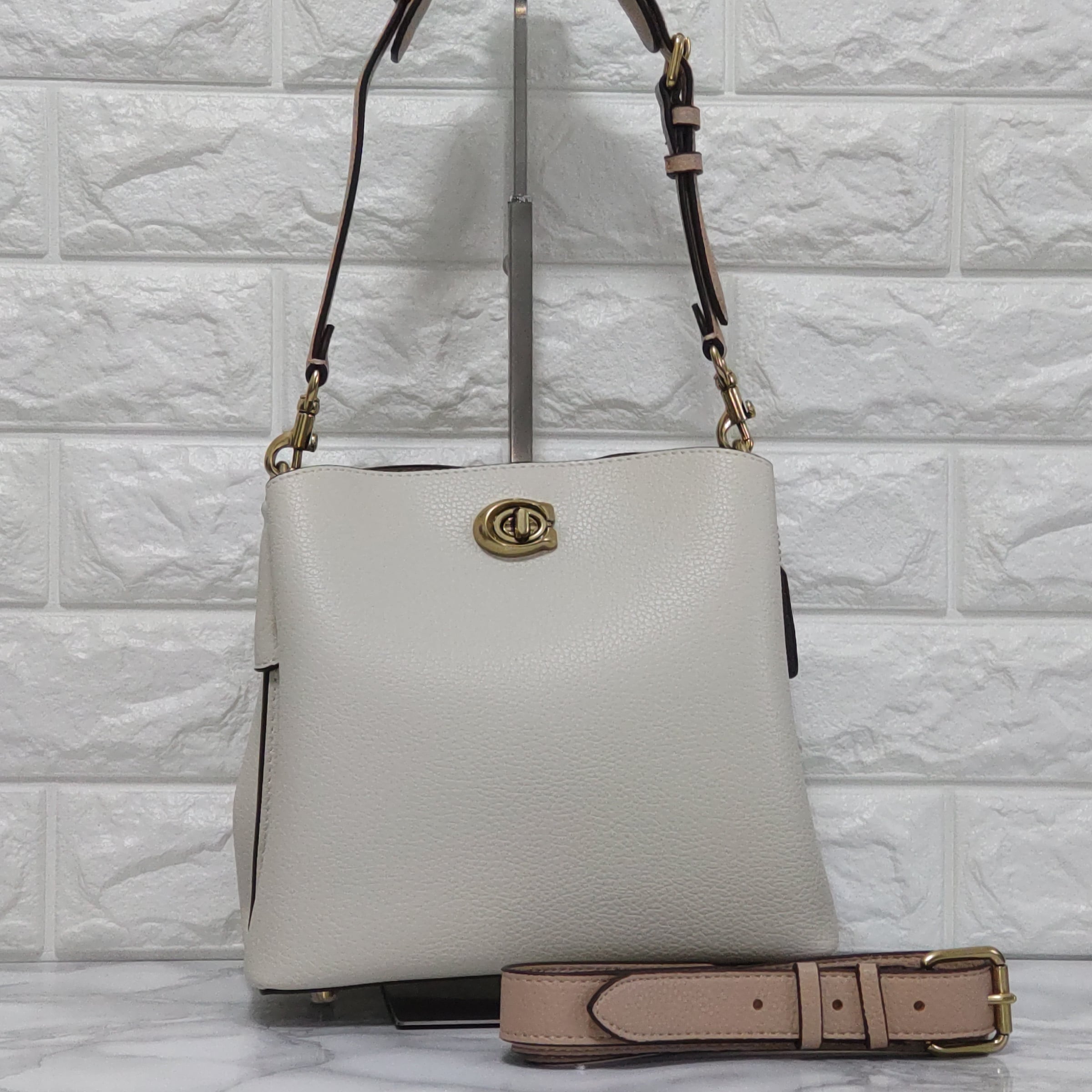 COACH コーチ ショルダー ウィロウ バケット バッグ カラーブロック  