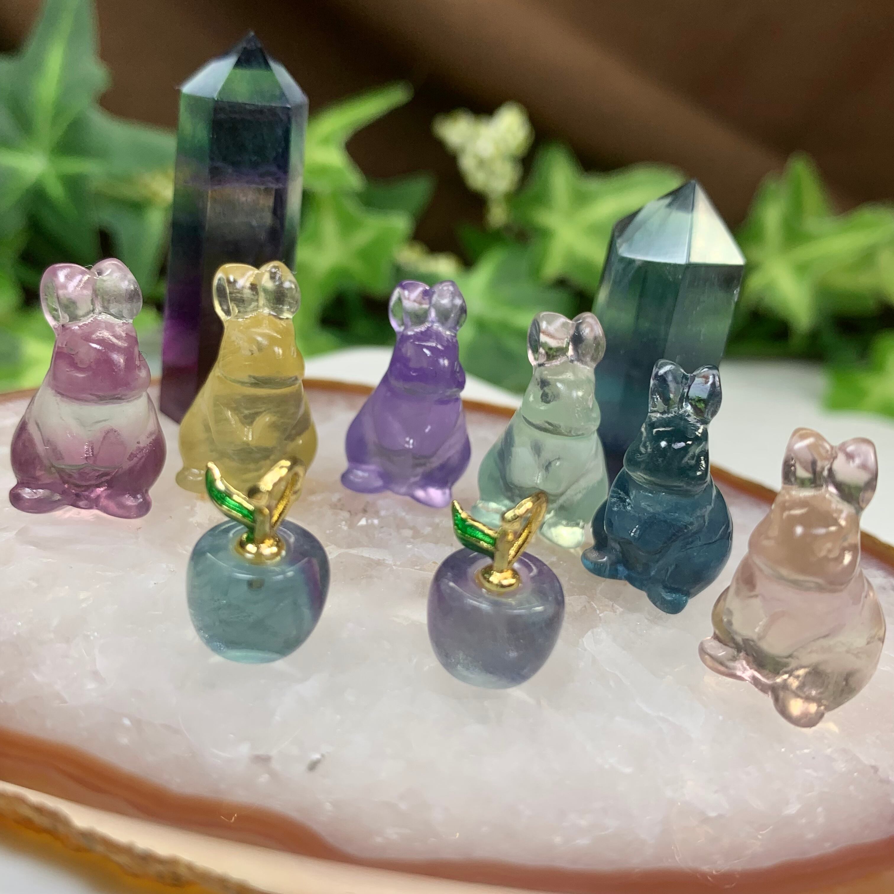 フローライトうさぎさん大家族セット・お家 | TREASUREWORLD〜Fluorite〜