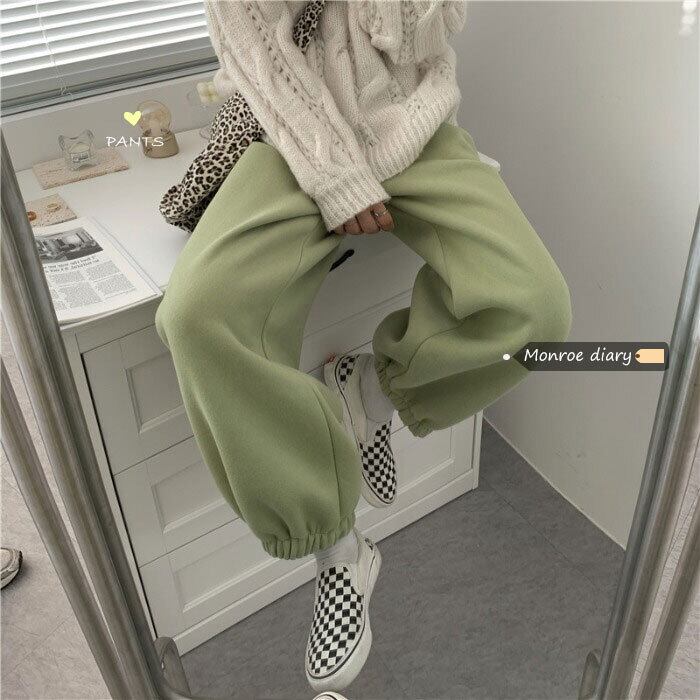 ベルベットカジュアルパンツ レディースルーズハイウェストウェスト薄手 ハーネス ベルト モンロー99920804645