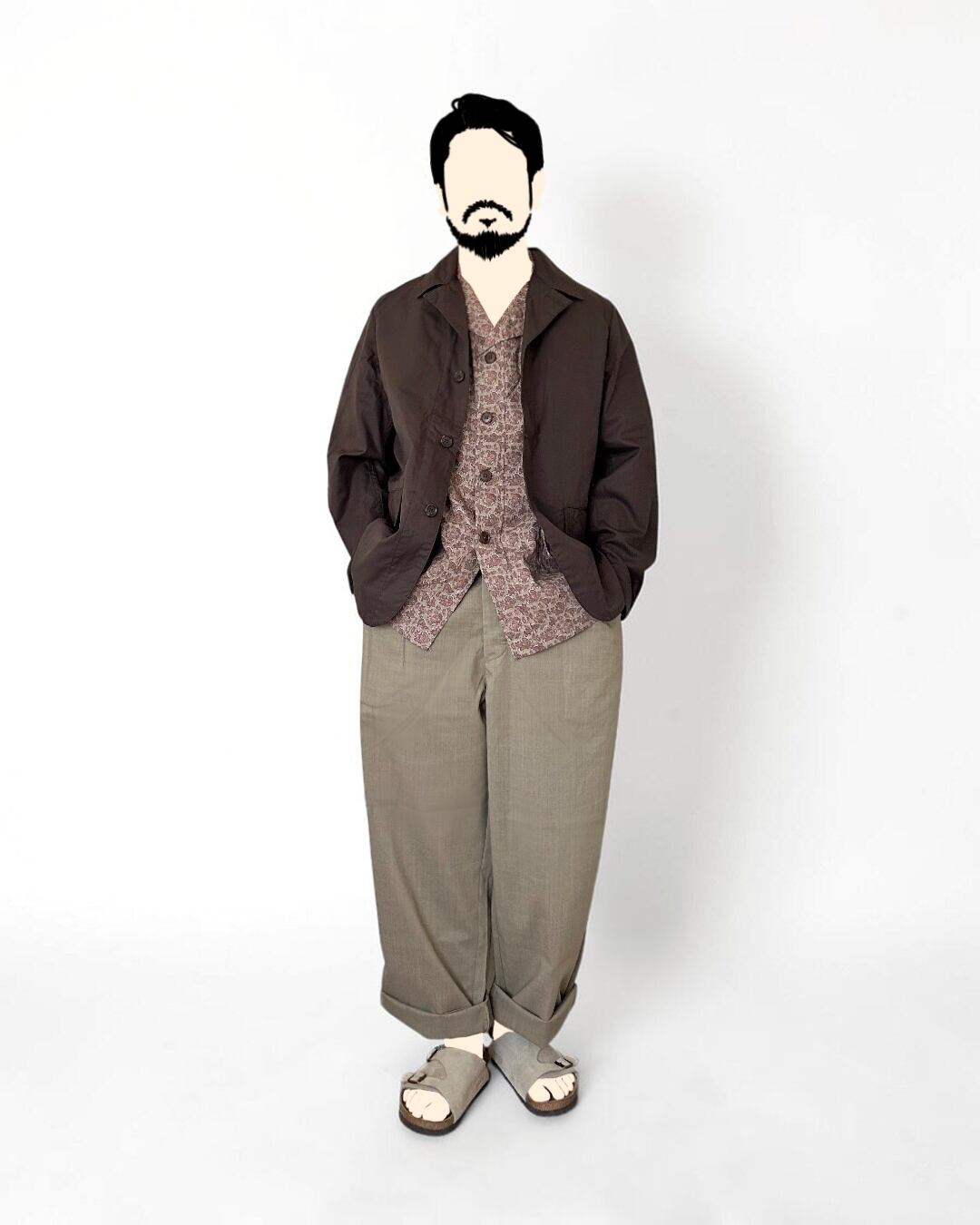 THE CORONA UTILITY / DESERT EASY SLACKS Poly/Ramie Tropical