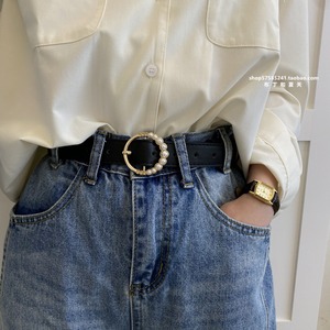 simple pearl round buckle