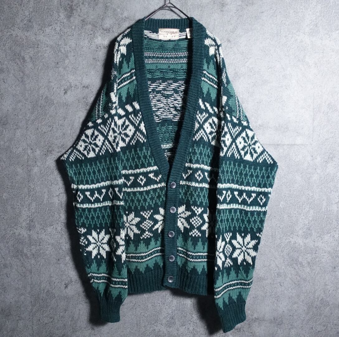 Nordic Border pattern design cardigan
