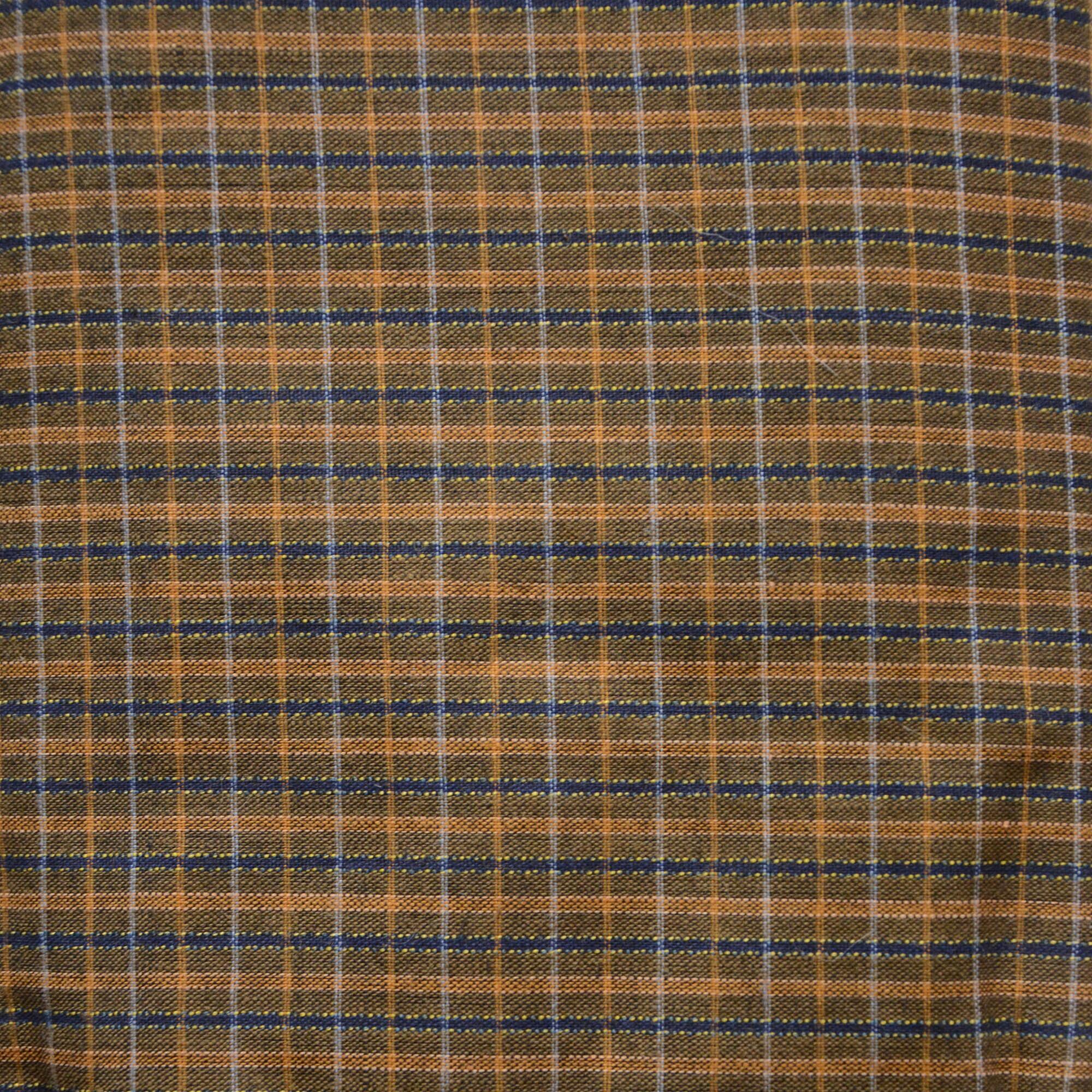 木綿　チェック　古布 古布 木綿 リメイク素材 1m売り 36cm巾 未使用品 デッドストック