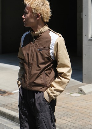 90's bi-color nylon jacket
