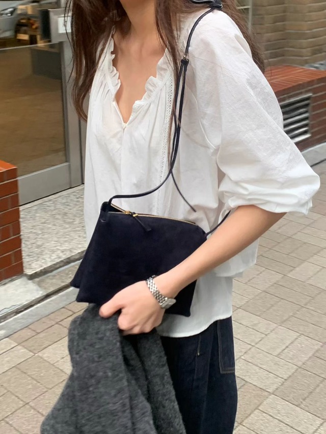 (予約) ounce / Neck ruffle blouse 1color