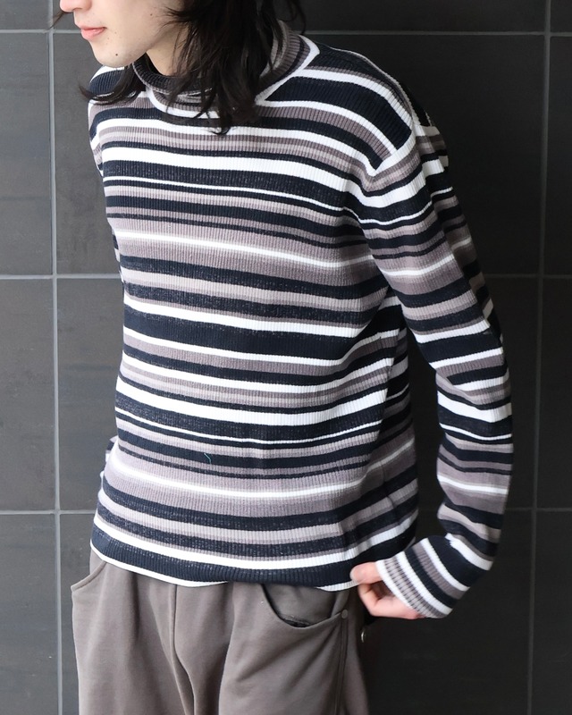Turtleneck striped knit