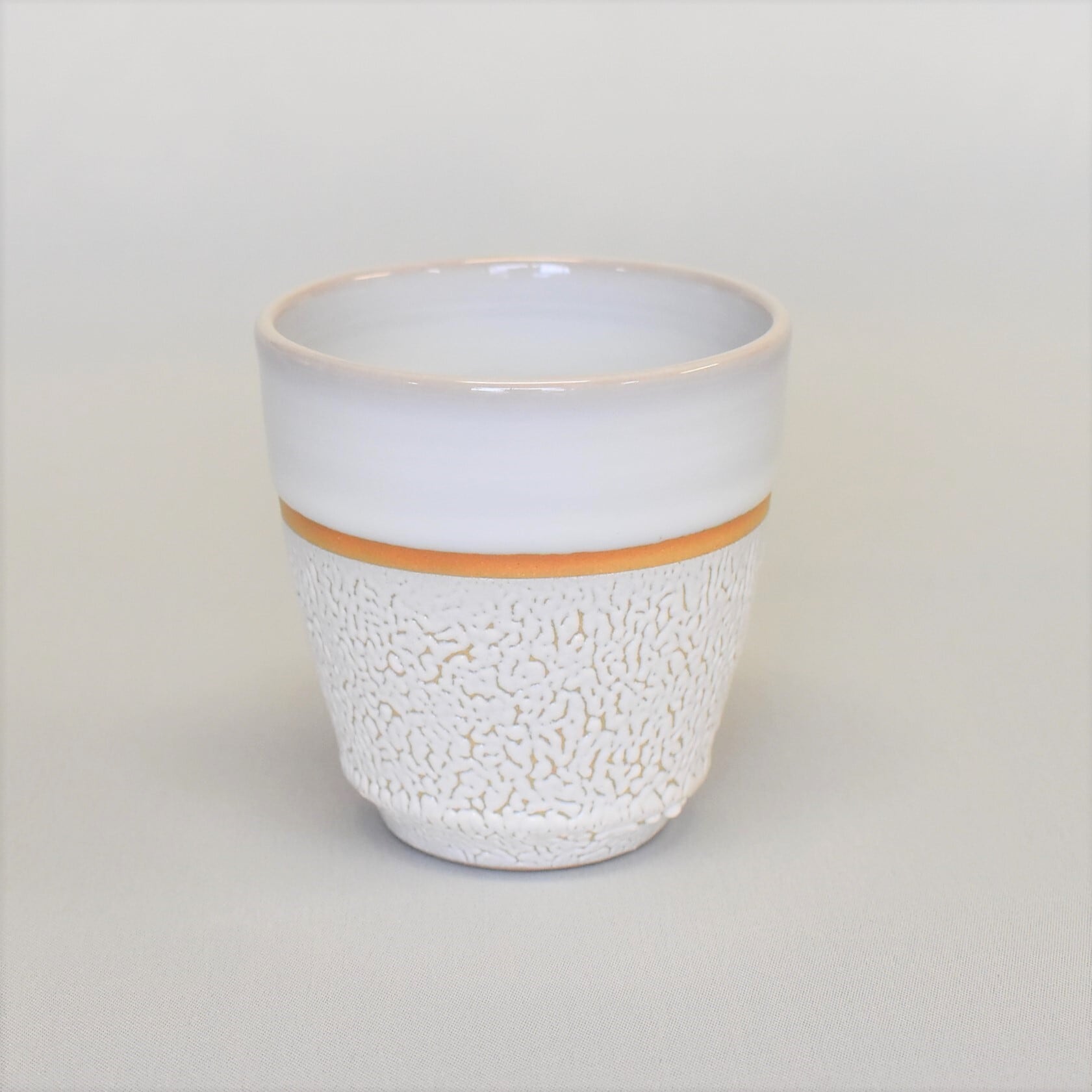 白萩盛皿 陶器カップと皿セット かいらぎ カップ＆プレート皿セット | 萩のうつわ