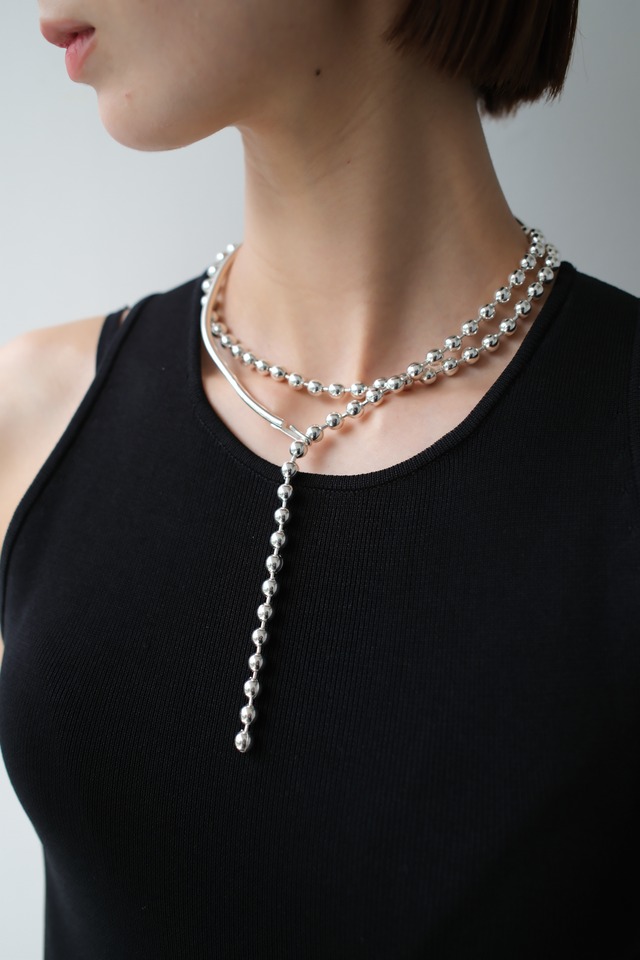 Sea'ds Mara Combination ball chain Necklace　Silver