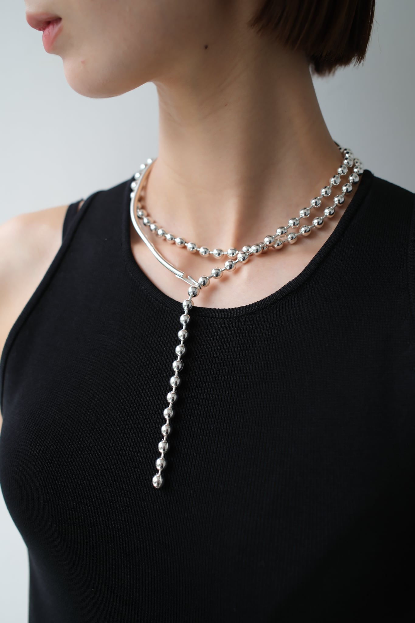 Sea'ds Mara Combination ball chain Necklace Silver