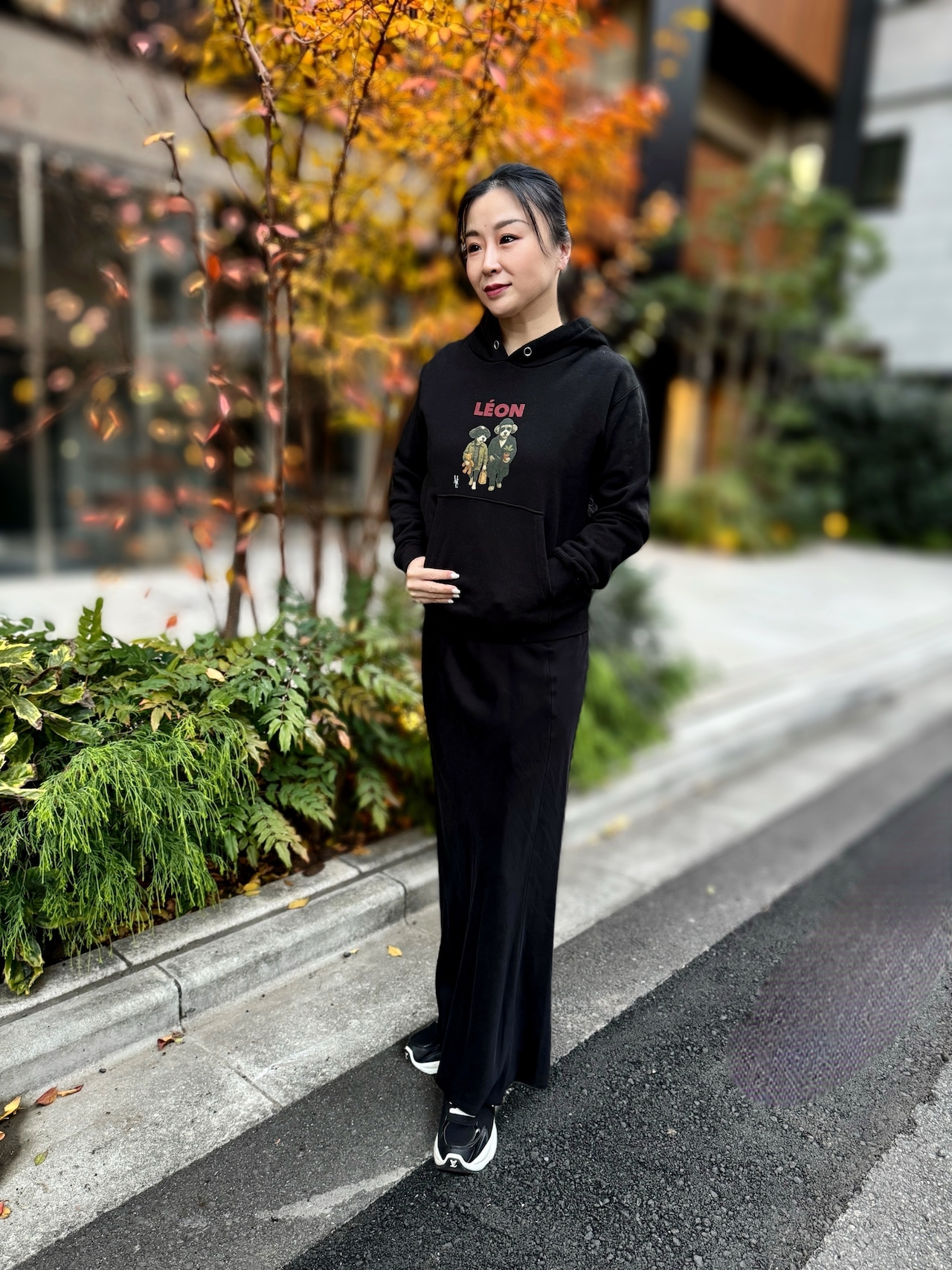 男女兼用 フーディープルオーバーLEONoriginal ブラック S〜3XL