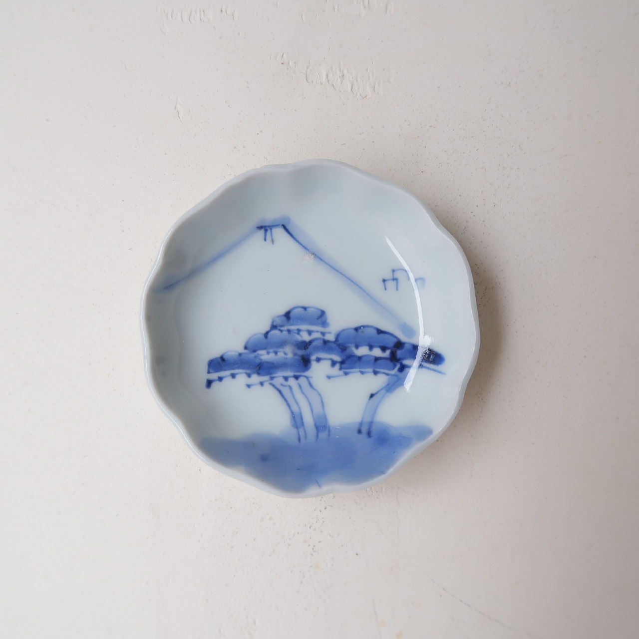 富士山と松の豆皿