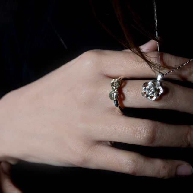 麻の葉  文様 / Monyo KANAME 金目 指輪 Ring hempleafpattern  silveraccessory  traditional Japanese design