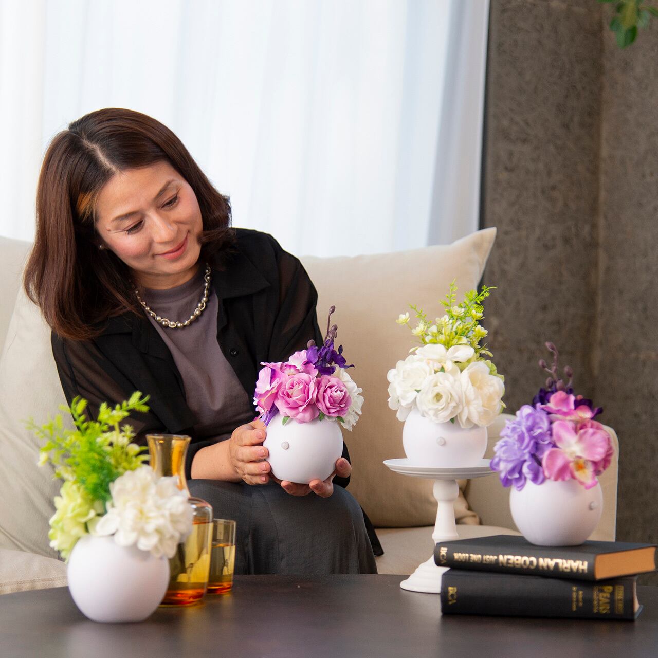 LEDライトフラワー フラワーボウル 《人感センサー機能》 | blissroom