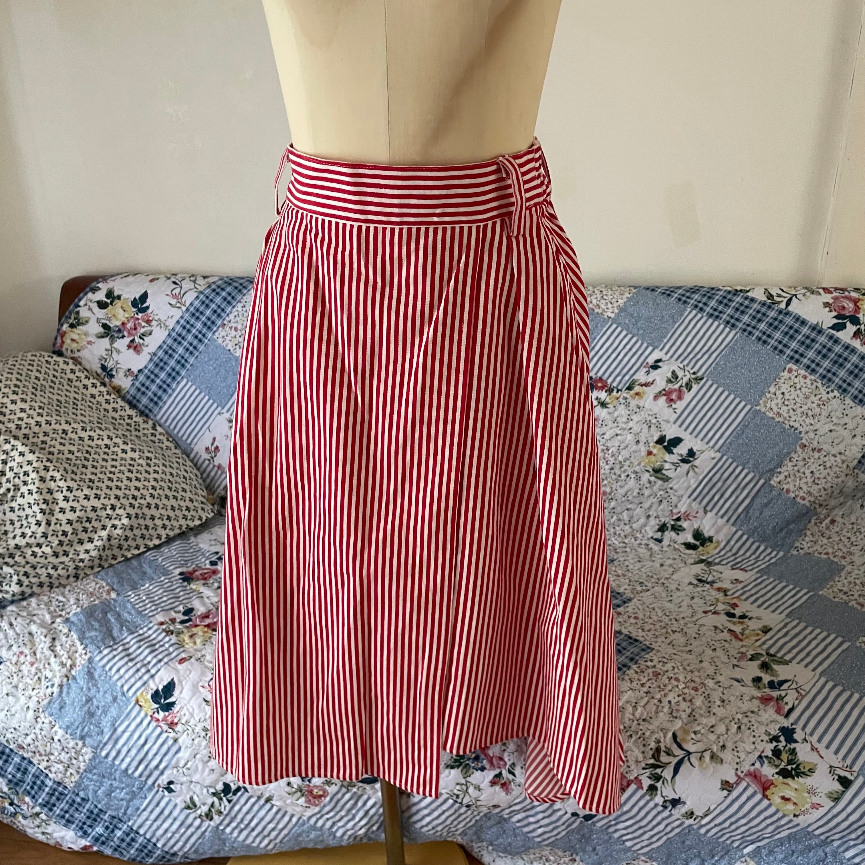 ビンテージ 80s 花柄 刺繍 ロング スカート