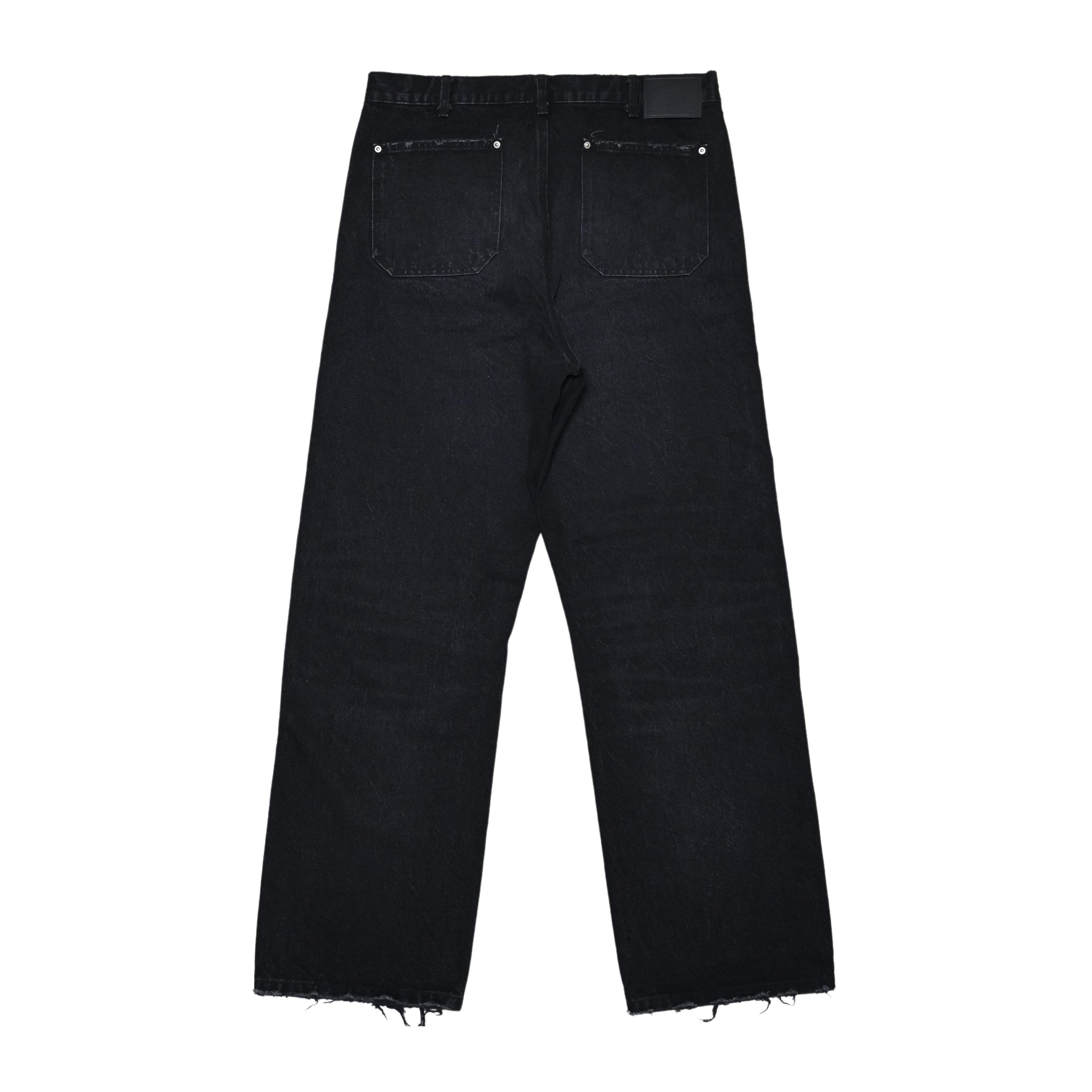MIYAGIHIDETAKA ワークパンツ ブラック SMALL Work Pants c/# BLACK DENIM | MIYAGIHIDETAKA