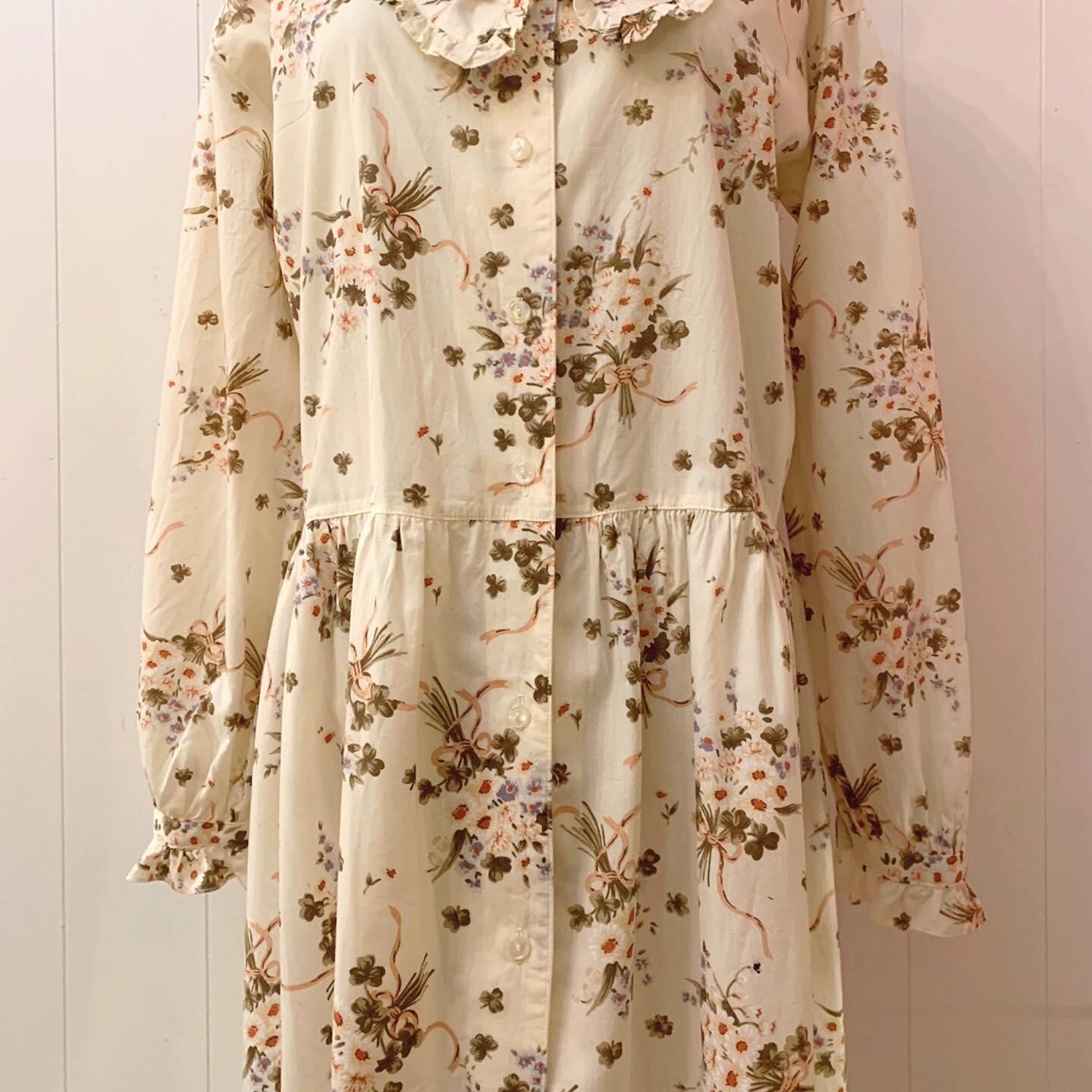 marguerite bouquet frill cotton one-piece