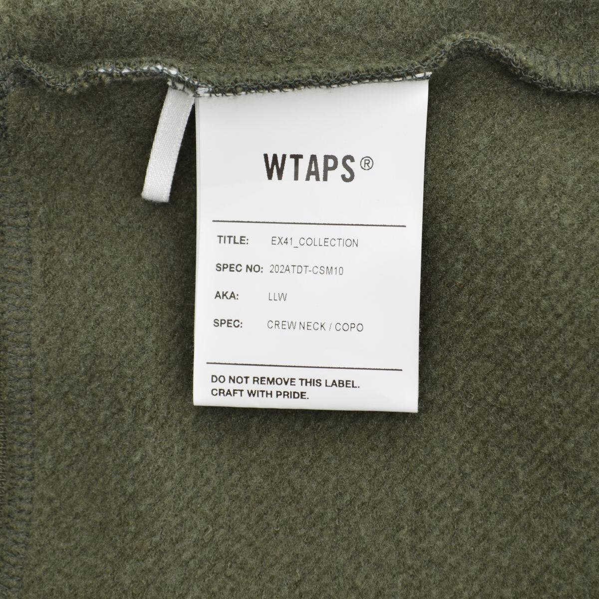 WTAPS / ダブルタップス 202ATDT-CSM10 LLW CREW NECK / COPO 長袖 ...