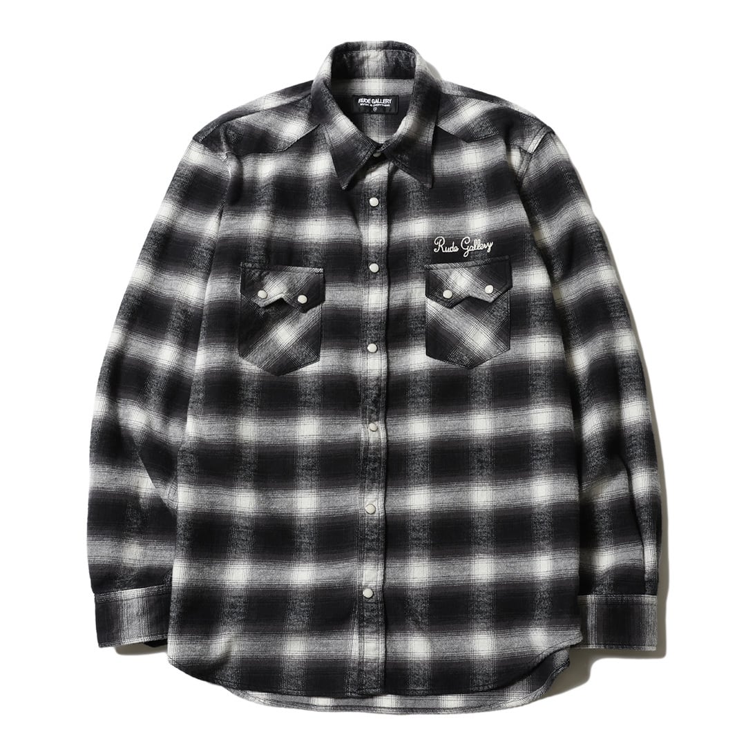 RUDE GALLERY : OMBRE CHECK WESTERN SHIRT | Gusset