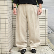 FAIRFAX 2tuck linen slacks ivory