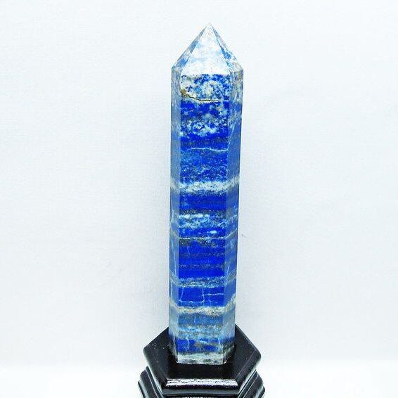 ラピスラズリ 六角柱 台座付属 一点物 152-3144