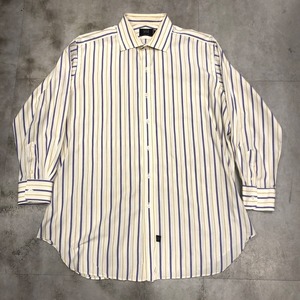 IKE BEHAR  L/S COTTON SHIRT MADE IN USA  size : 16 1/2