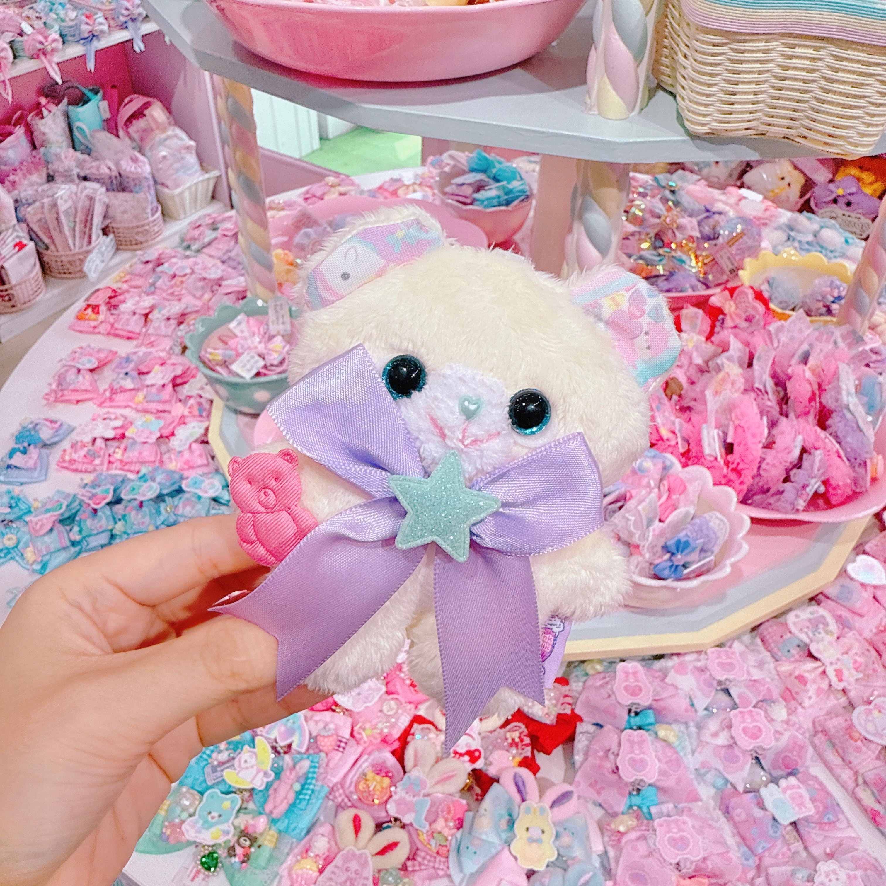 uramo♡リメイク✩⃛Babyくまちゃんのpinkのファンシーバッグ uramo♡リメイク✩⃛Babyくまちゃんのファンシーふりふりバッグ✩‧₊˚