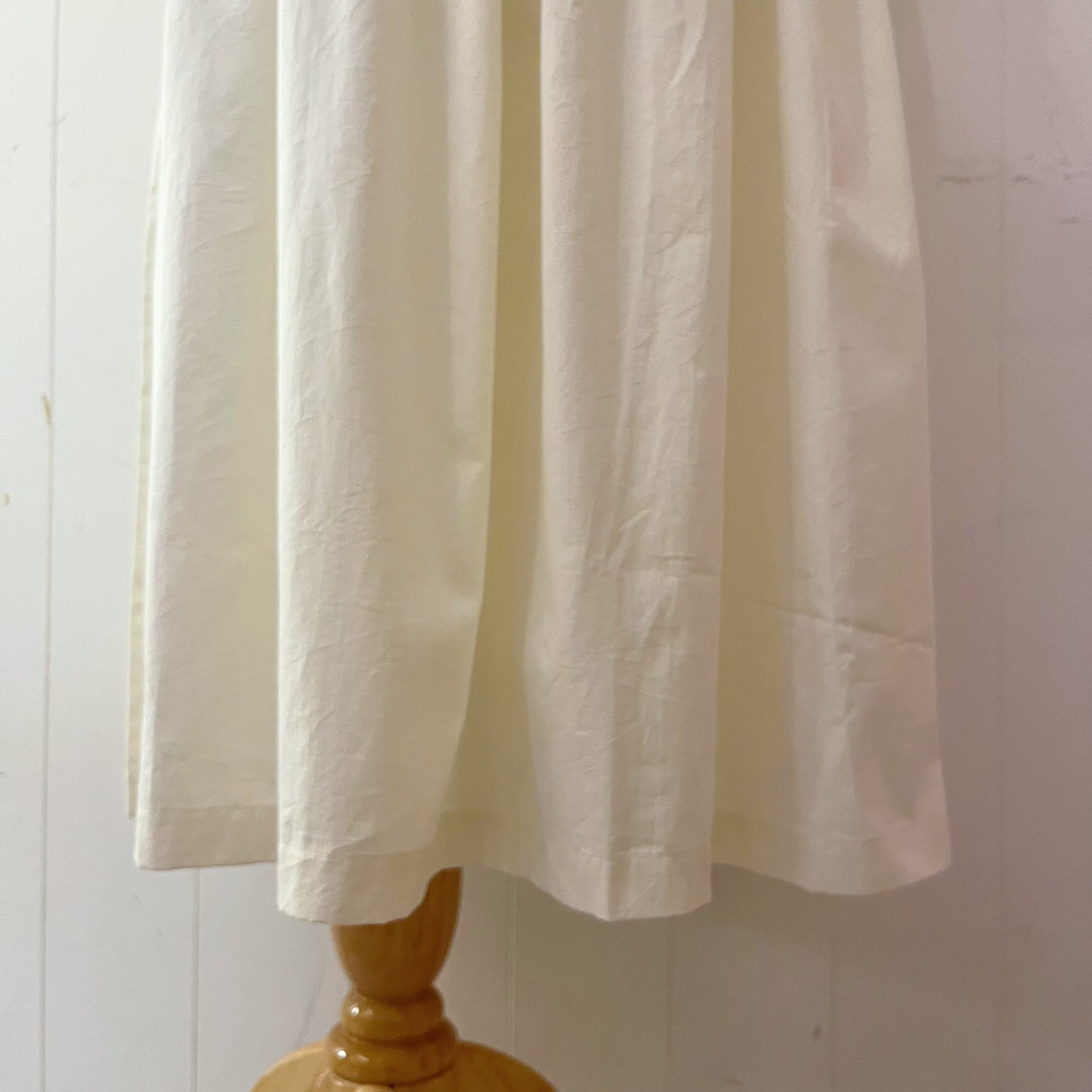 cotton lace back button one-piece
