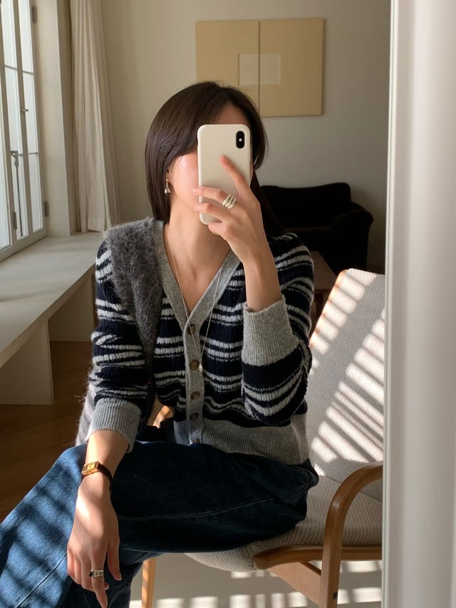 (予約) signature / Iron cardigan 3color