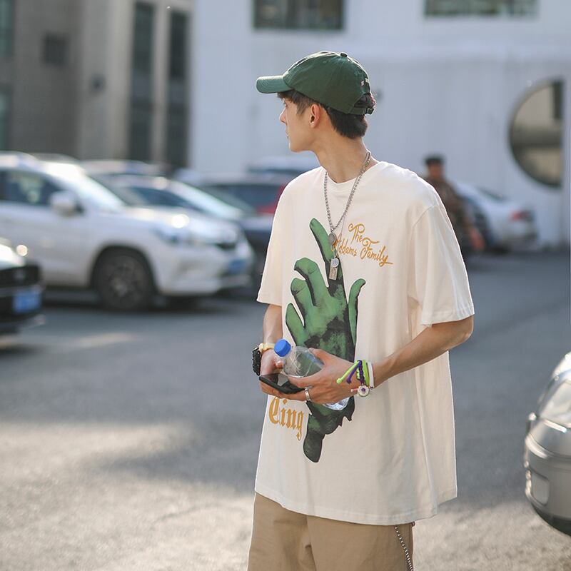 全2色 Tシャツ カットソー プリント カジュアル シンプル