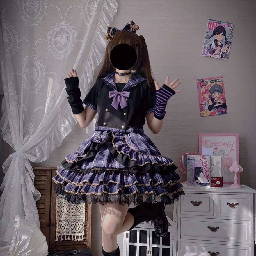 ゴスロリ通販 With U ファッション アイドル衣装 スカート チェック柄