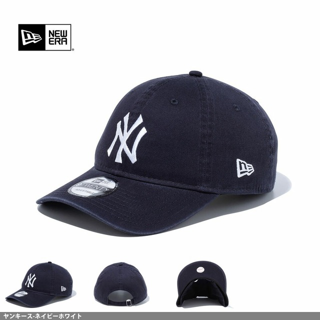 NEW ERA キャップ 9TWENTY ニューヨーク ヤンキース ベースボールキャップ ブラック-スノーホワイト