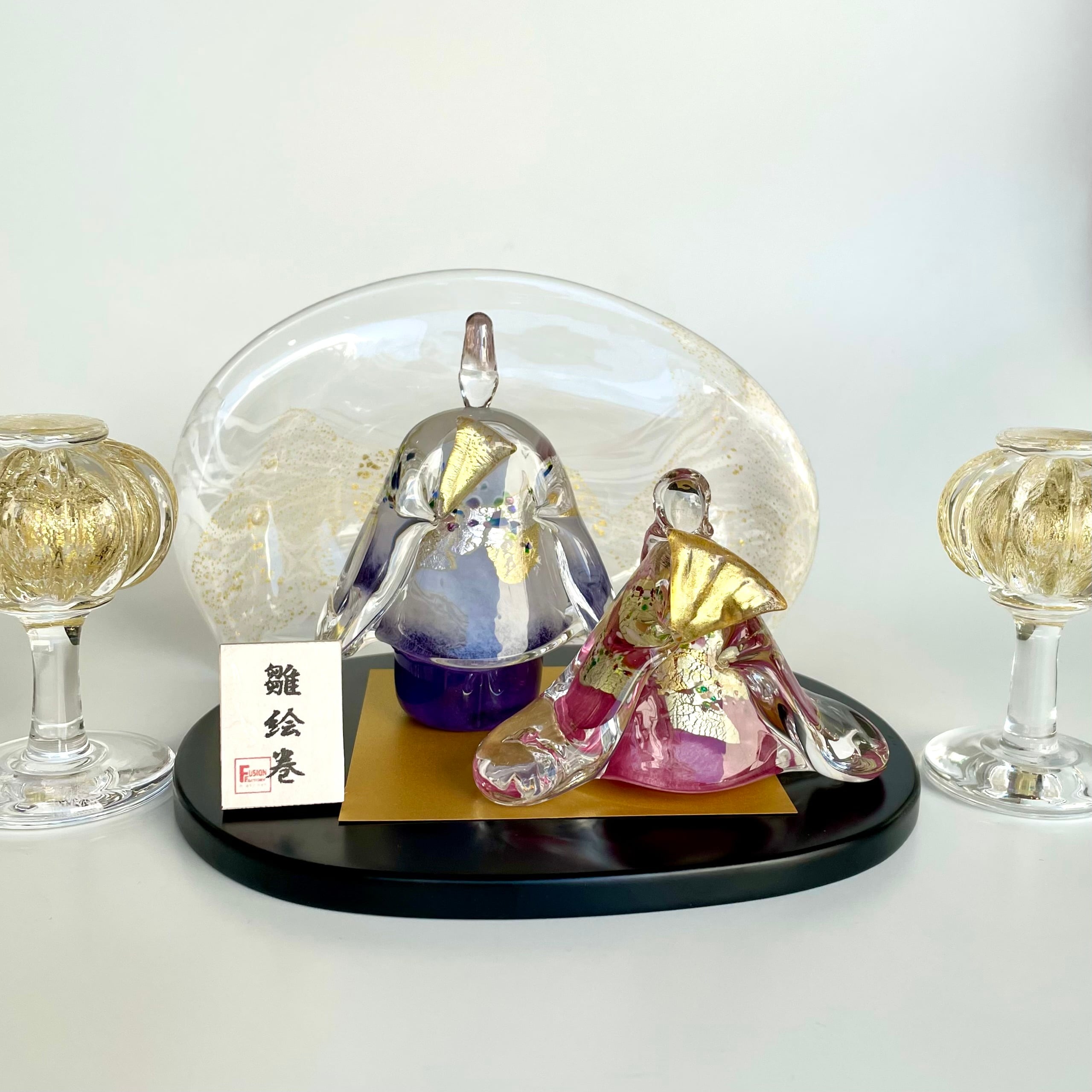 ノグチミエコ☆美品雫型ガラスのオブジェ/ペーパーウェイト