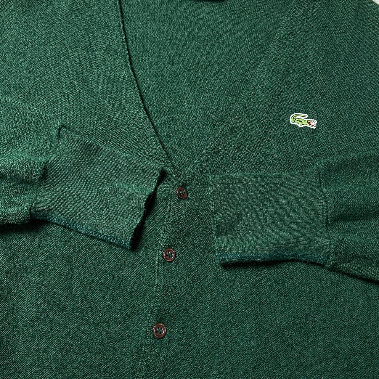 フランス製 70年代 LACOSTE ラコステ ウールニットカーディガン メンズ 