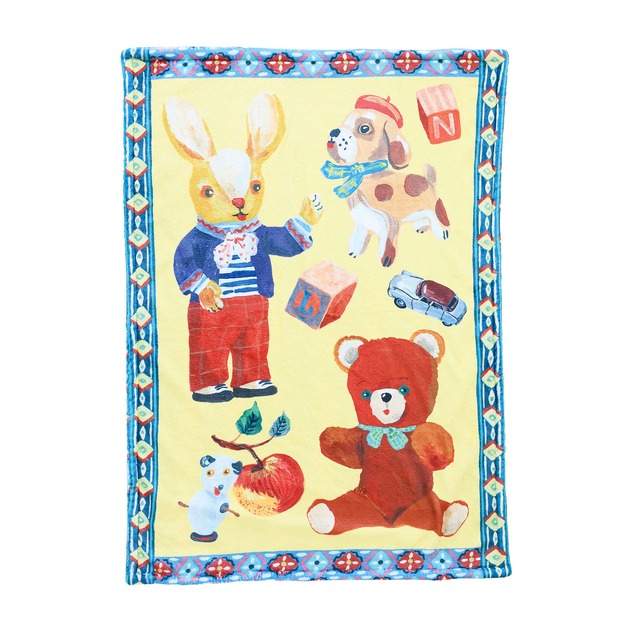 Nathalie Lete Double layer blanket Rabbit  ナタリーレテ　ブランケット うさぎ　花