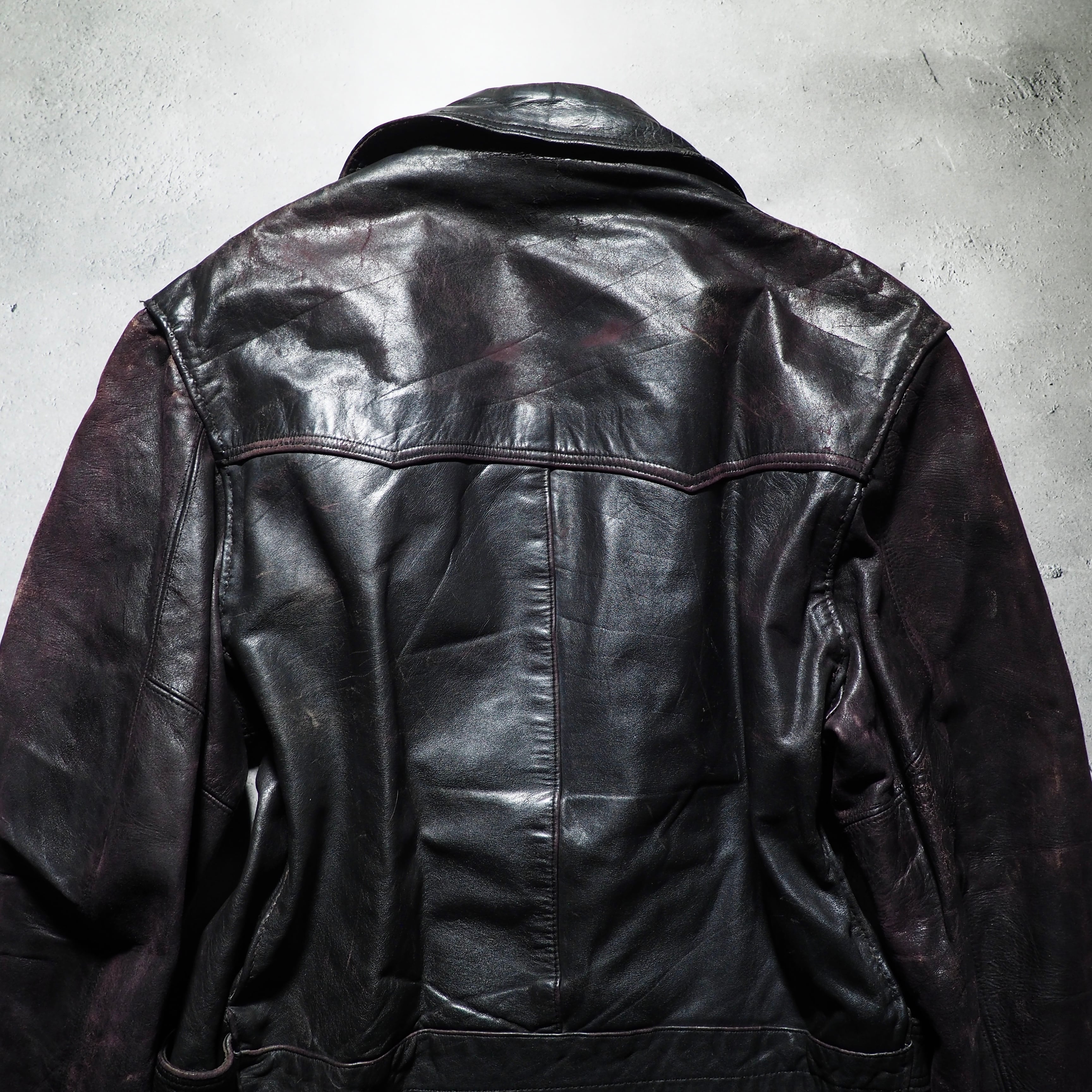 " Handmade " Beautiful aging Special vintage leather jacket