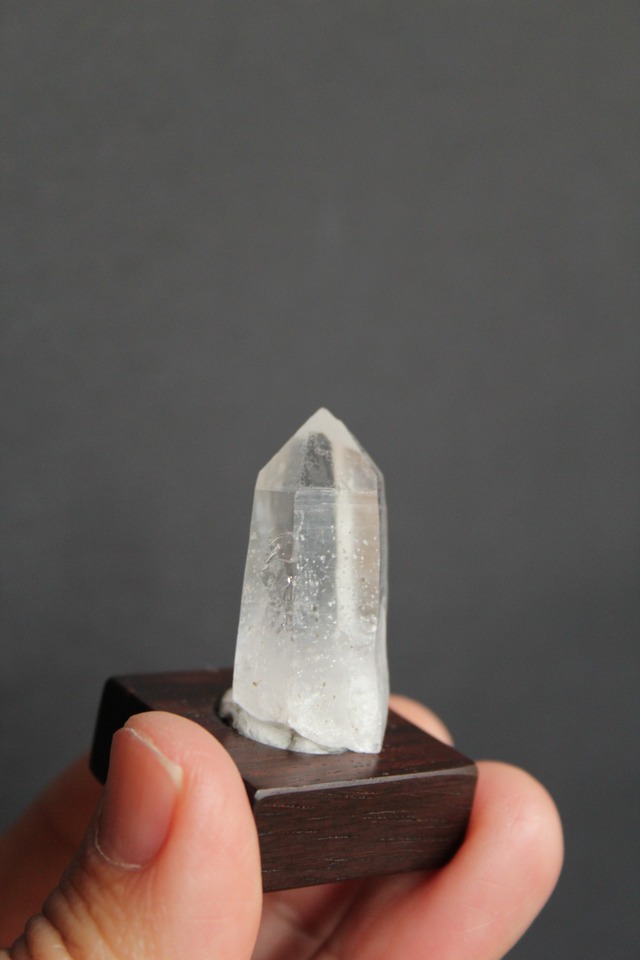 【1201】宮崎クリスタル ローズウッドベース小