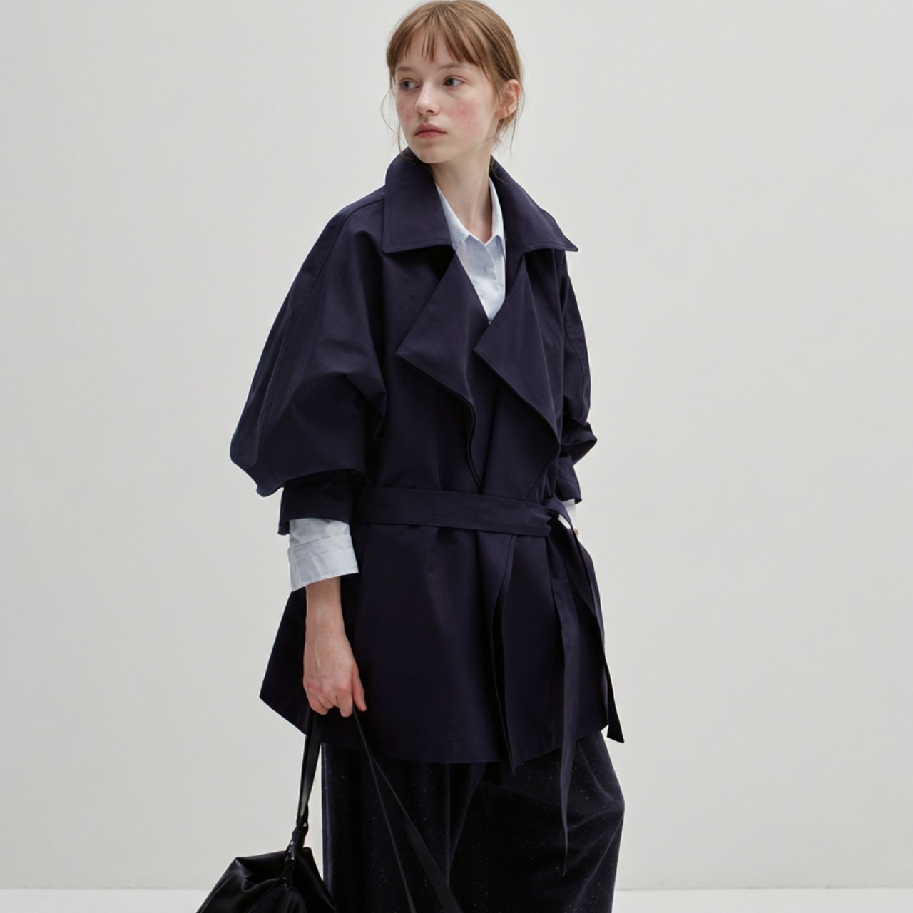 Belted Oversized Jacket T4317