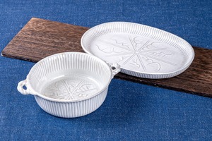錦山八木製陶　ピュアホワイト　パスタ皿・グラタン皿　セット　【商品番号：038】
