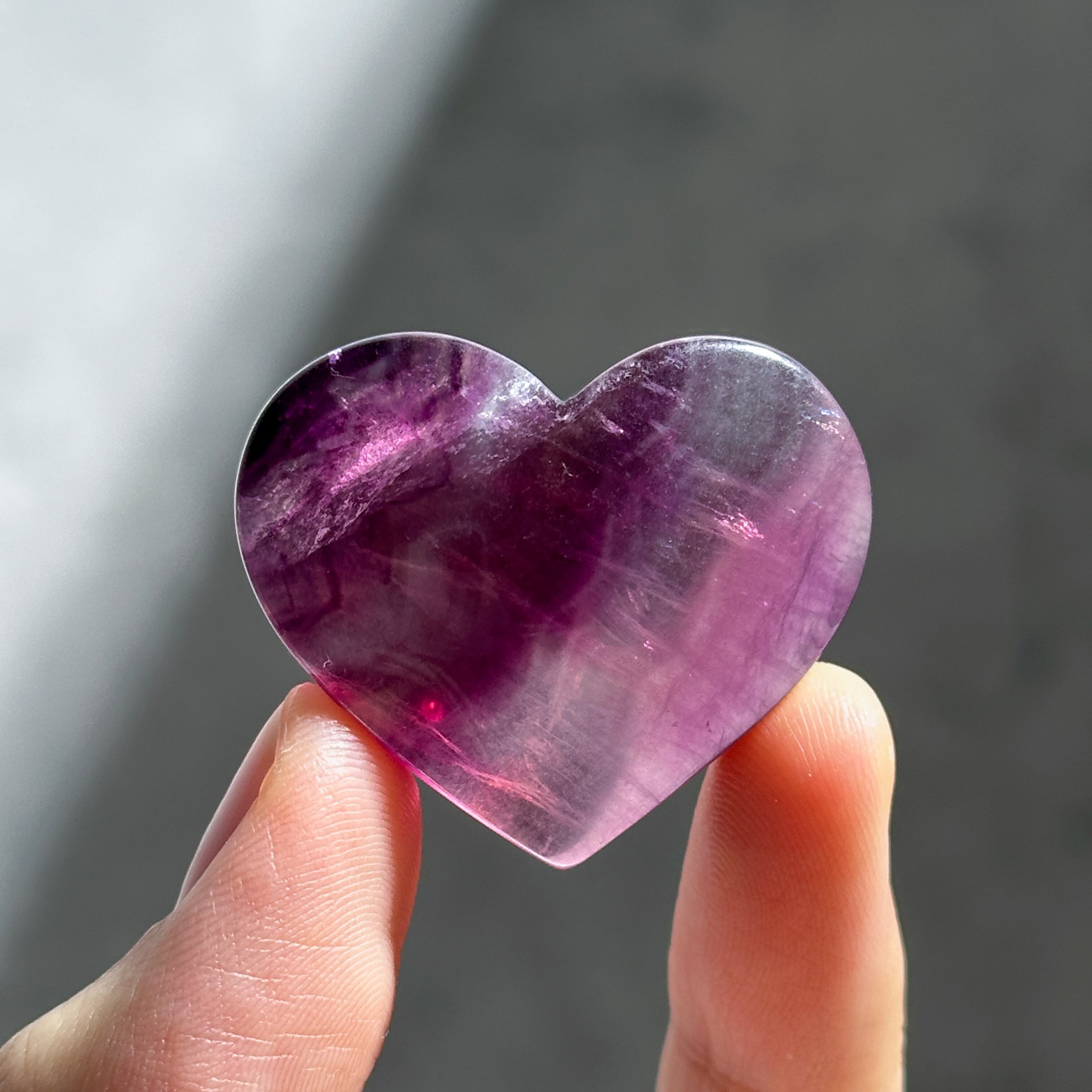 レインボーフローライト ハート75◇ Rainbow Fluorite ◇天然石・鉱物・パワーストーン