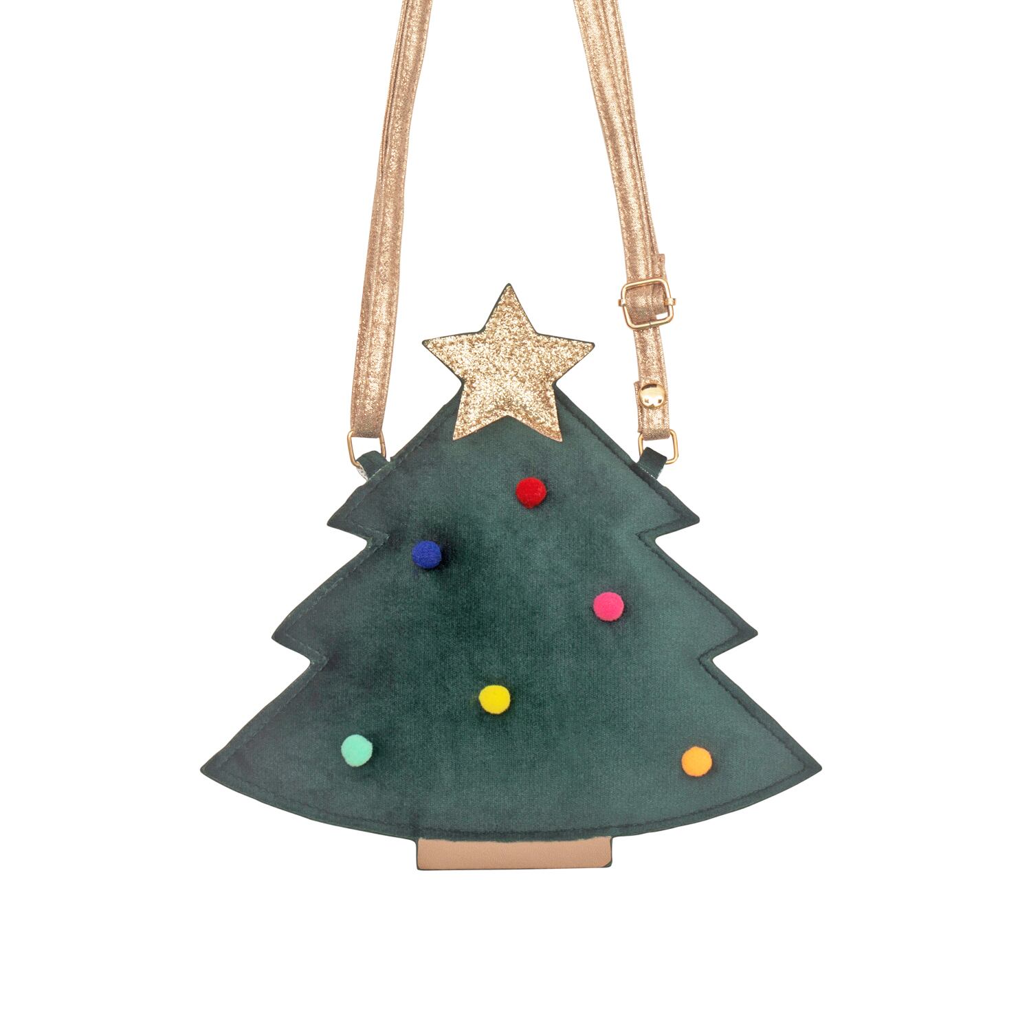 X535:Velvet Christmas Tree Bag-GREEN
