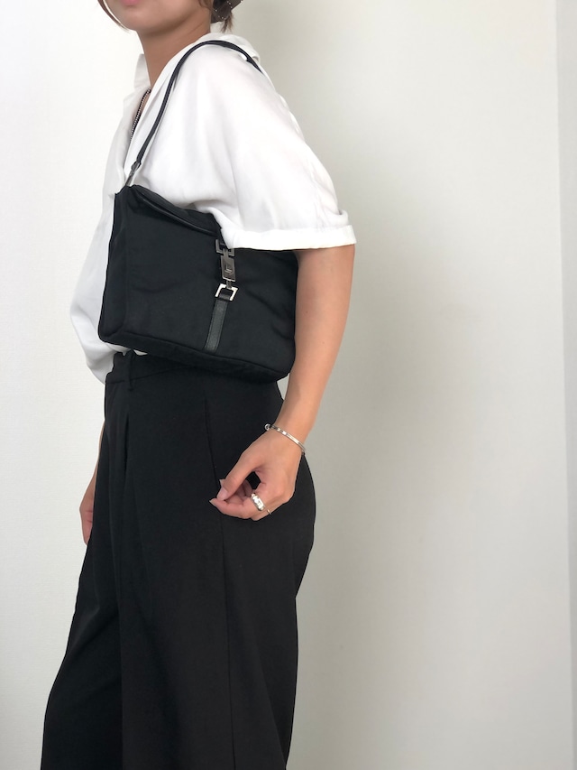 GUCCI グッチ ショルダーバッグ ブラック ジャッキー ナイロン×レザー ワンショルダー vintage ヴィンテージ オールド vunix3