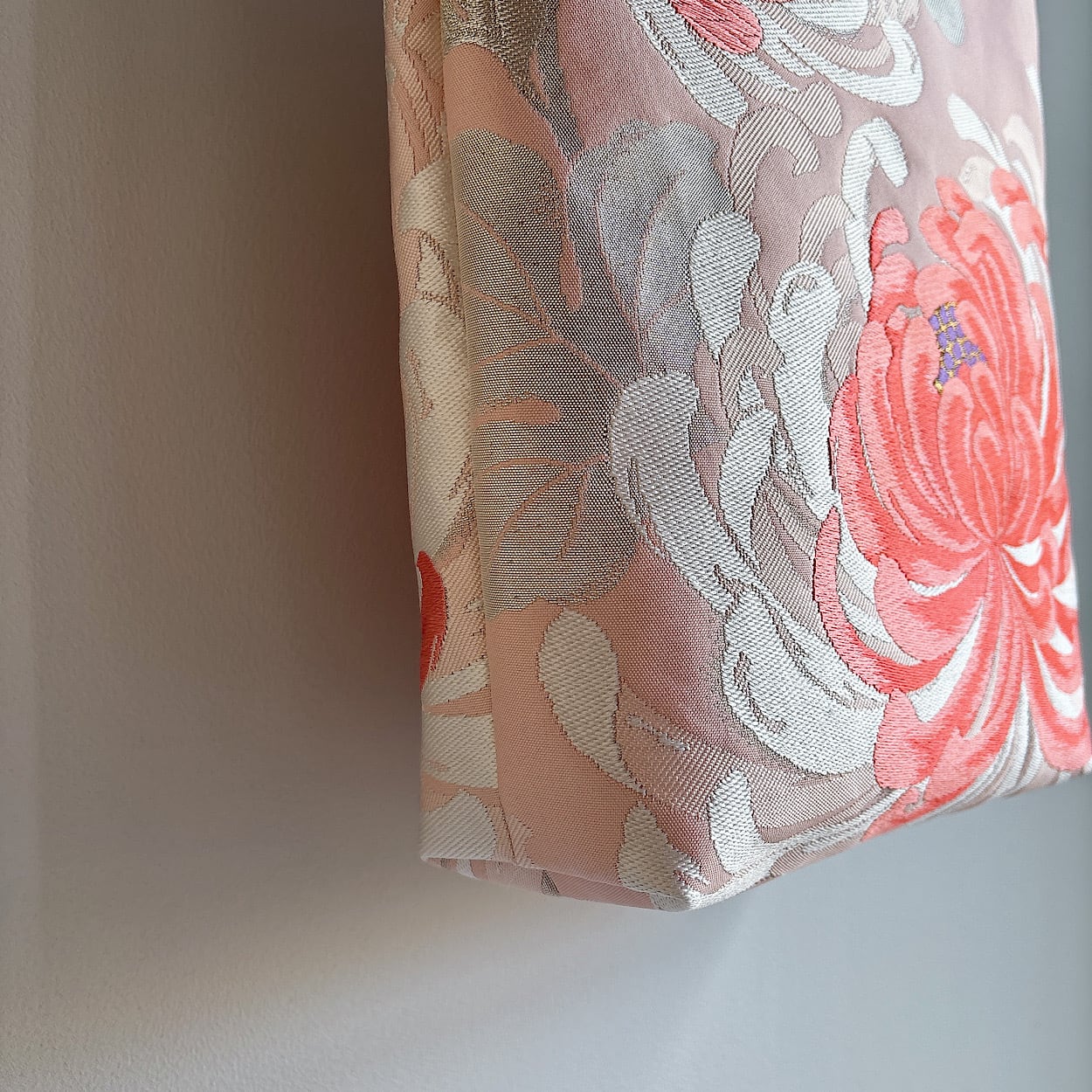 着物リメイク 帯トートバッグ 乱菊ピンク｜和モダンな大人のバッグ