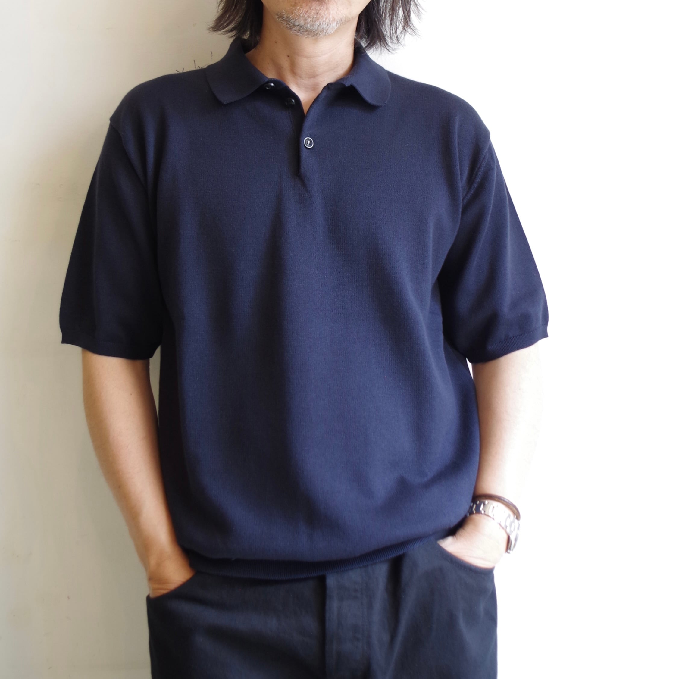comm.arch. Giza Cotton Knitted Polo S/S | 1F Store
