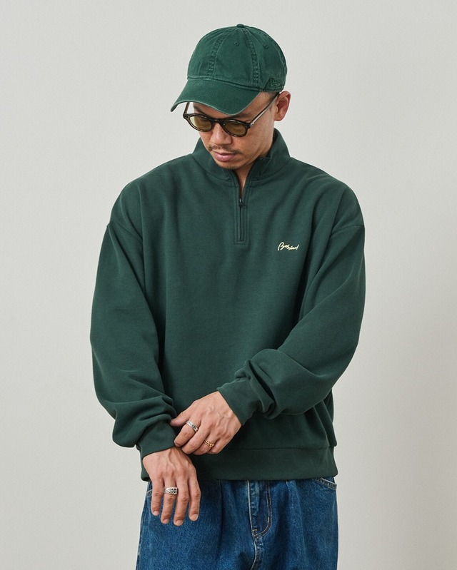 Half-Zip Oversized Sweatshirt 　x00806