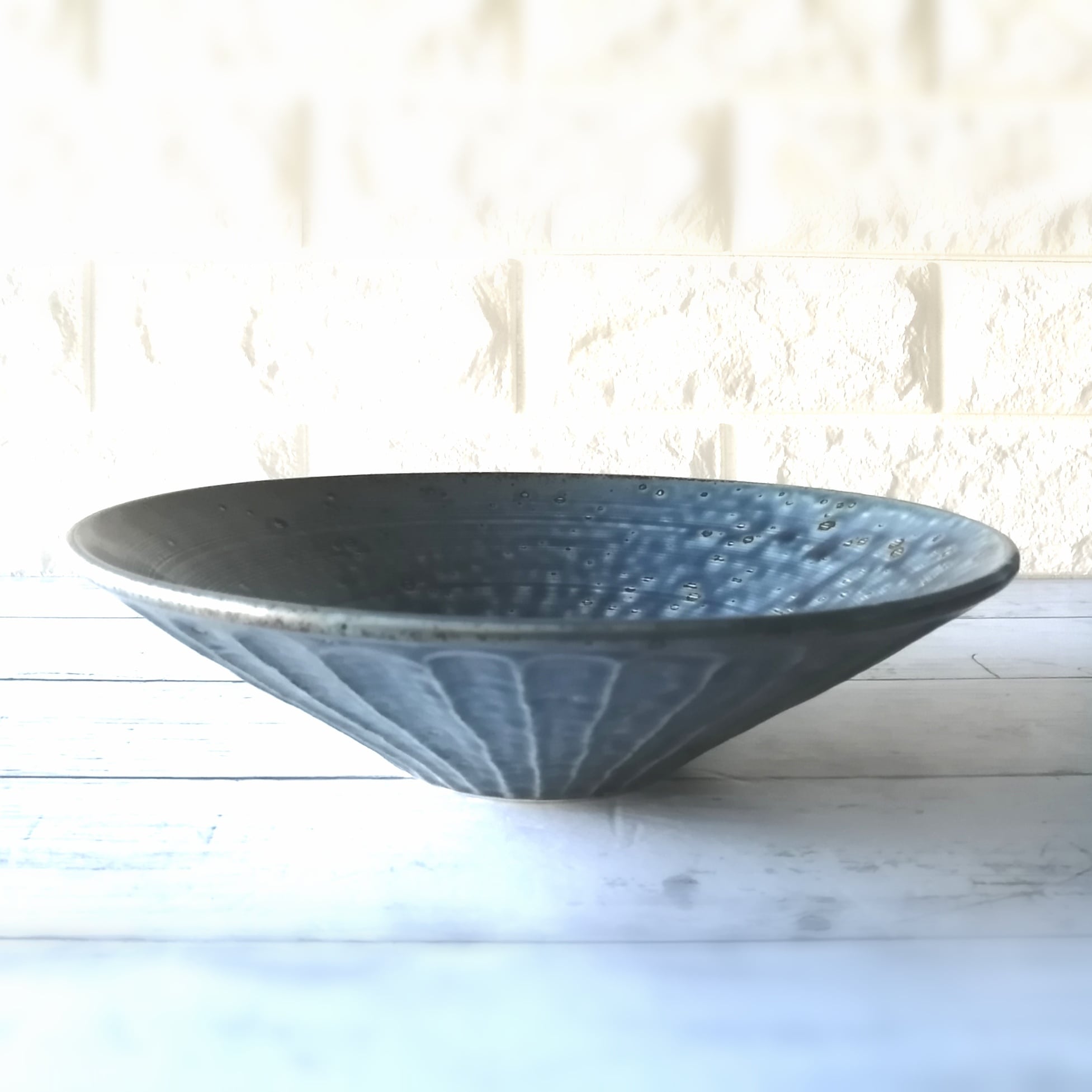 しのぎ浅鉢 大 4色 24.5cm わびさび 和食器 業務用食器 | 食器のほっこり屋