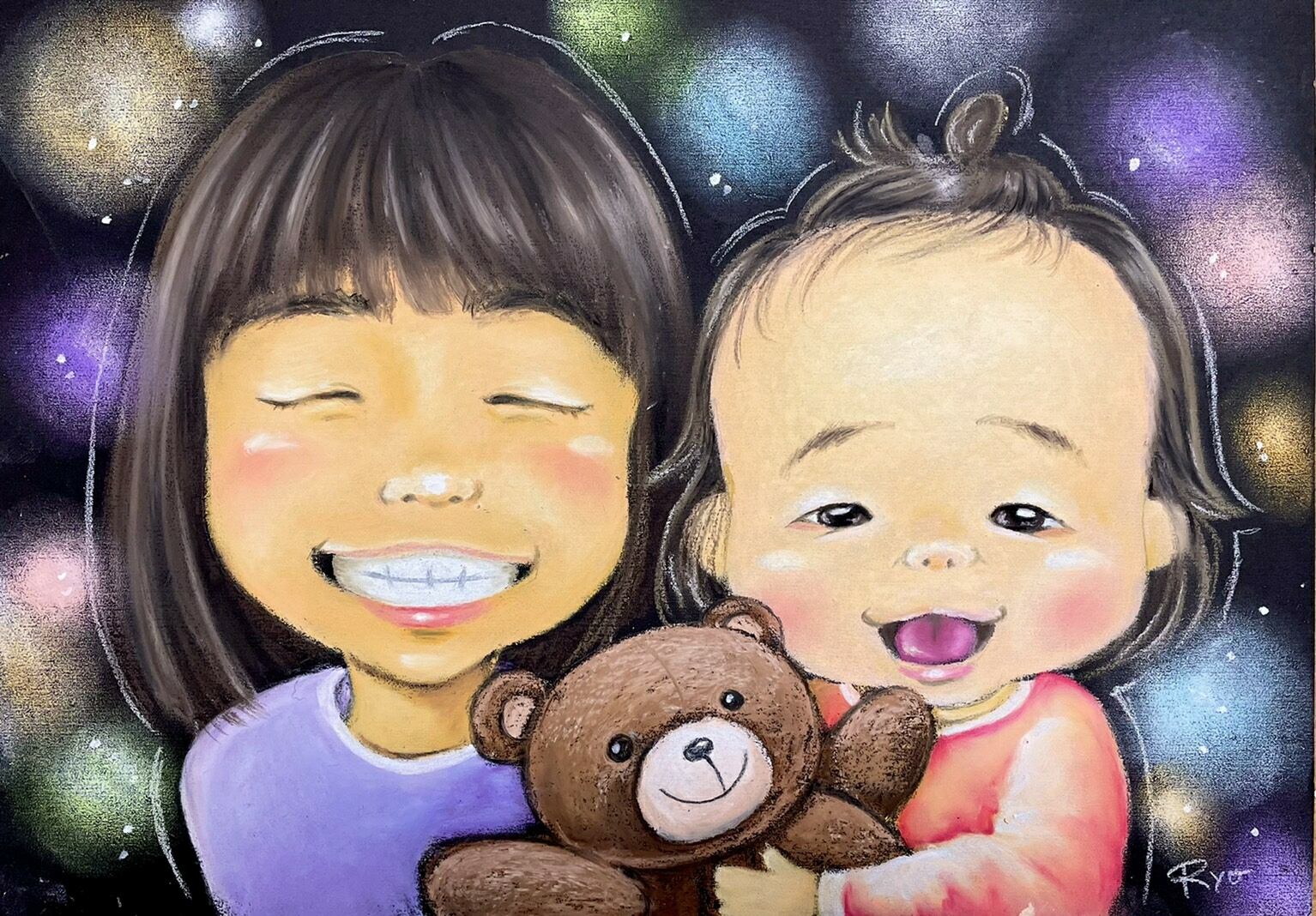 描き方動画 スペシャル版 チョークアートで描く子供の似顔絵 にじいろ工房 オンラインショップ